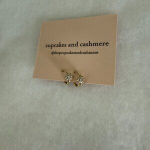 Cupcakes & Cashmere Huggies with Cubic Zirconia clusters